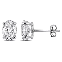 Lab Created Lab Grown Diamond Stud Earrings in 14k White Gold