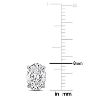 Lab Created Lab Grown Diamond Stud Earrings in 14k White Gold
