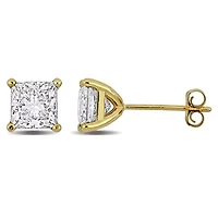 Lab Created Lab Grown Diamond Stud Earrings in 14k Yellow Gold