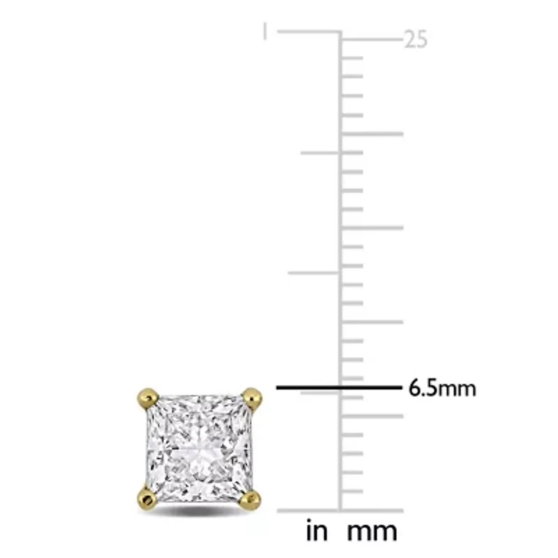 Lab Created Lab Grown Diamond Stud Earrings in 14k Yellow Gold
