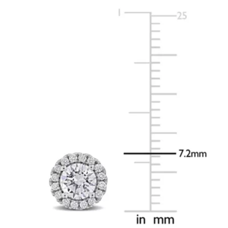 Lab Created Lab Grown Diamond Stud Post Earrings in Sterling Silver