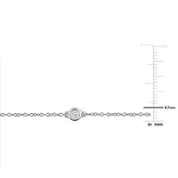 Lab Created Lab Grown Diamond Necklace in Sterling Silver, 16"