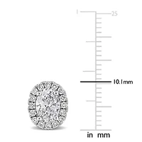 Lab Created Lab Grown Diamonds Stud Post Earrings in Sterling Silver