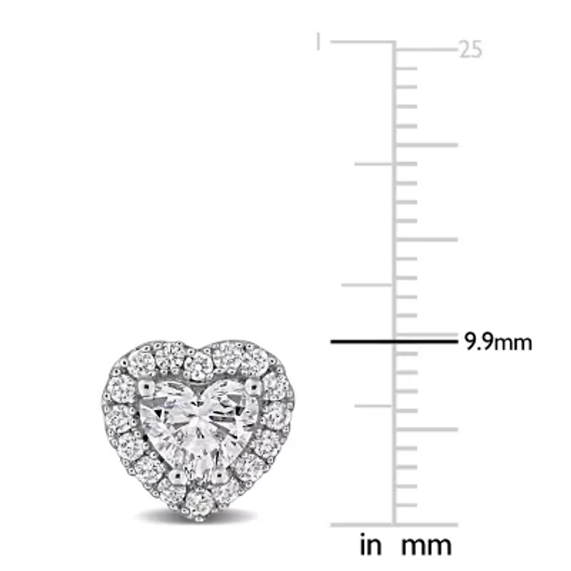 Lab Created Lab Grown Diamonds Stud Post Earrings in Sterling Silver