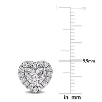 Lab Created Lab Grown Diamonds Stud Post Earrings in Sterling Silver