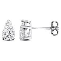 Lab Created Lab Grown Diamond Stud Post Earrings in Sterling Silver