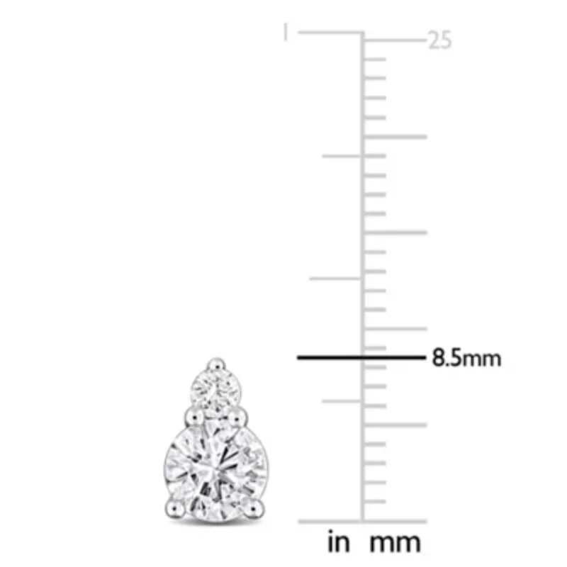 Lab Created Lab Grown Diamond Stud Post Earrings in Sterling Silver