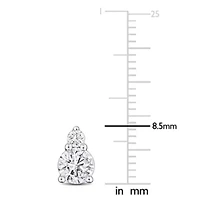 Lab Created Lab Grown Diamond Stud Post Earrings in Sterling Silver