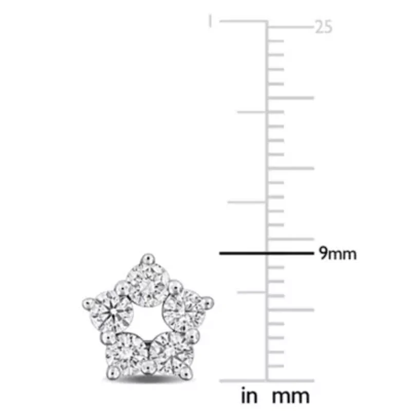 Lab Created Lab Grown Diamond Stud Post Earrings in Sterling Silver