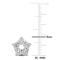 Lab Created Lab Grown Diamond Stud Post Earrings in Sterling Silver