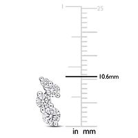 Lab Created Lab Grown Diamond Stud Post Earrings in Sterling Silver