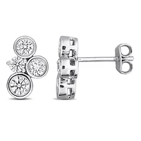 Lab Created Lab Grown Diamond Stud Post Earrings in Sterling Silver