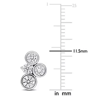 Lab Created Lab Grown Diamond Stud Post Earrings in Sterling Silver