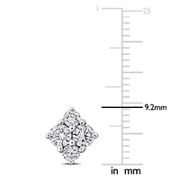 Lab Created Lab Grown Diamond Stud Post Earrings in Sterling Silver