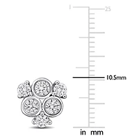Lab Created Lab Grown Diamond Stud Post Earrings in Sterling Silver