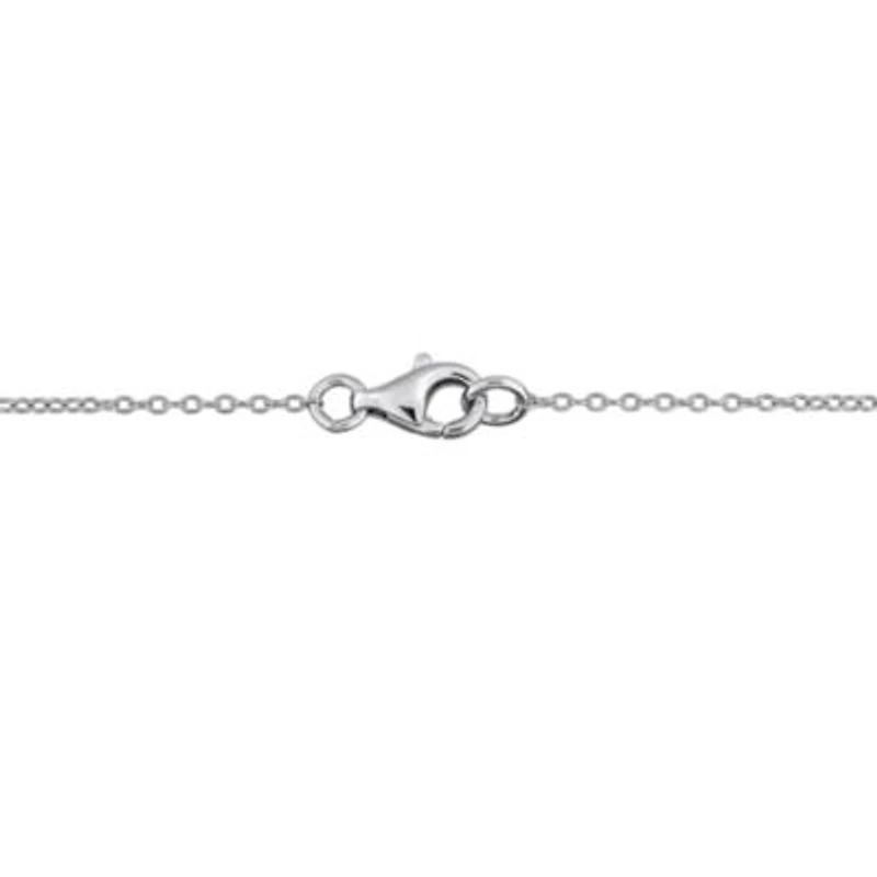 Lab Created Lab Grown Diamond Necklace in Sterling Silver, 17"