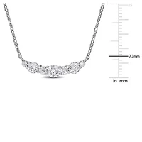 Lab Created Lab Grown Diamond Necklace in Sterling Silver, 17"