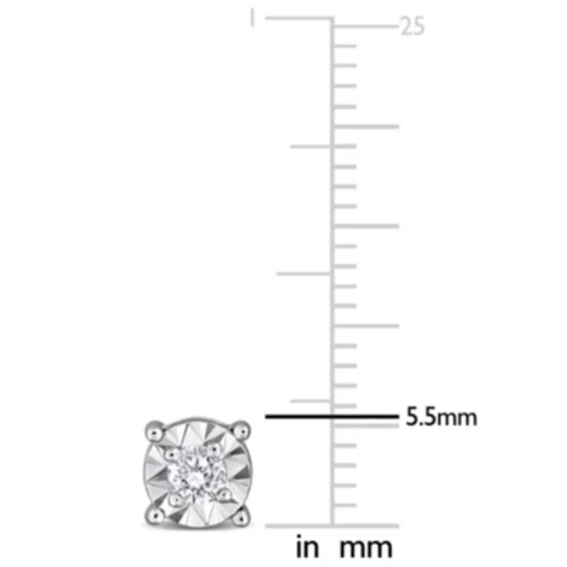 Lab Created Lab Grown Diamond Stud Post Earrings in Sterling Silver