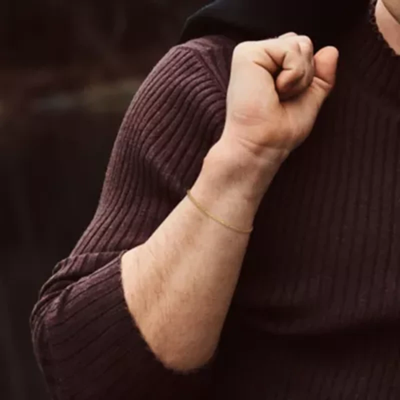 2 Piece Set of Men's 2.2mm Rope Chain Necklace & Bracelet in Yellow Plated Sterling Silver - 20" & 9"