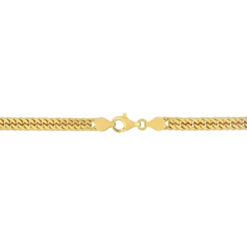 2 Piece Set of 5.5mm Double Curb Link Chain Necklace & Anklet in Yellow Plated Sterling Silver, 18" & 9"
