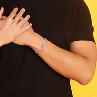 2 Piece Set of Men's 12.5mm Curb Link Chain Necklace & Bracelet in Sterling Silver, 24" & 9"