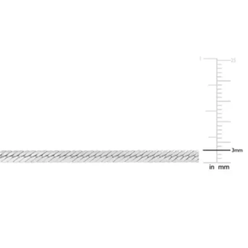 2 Piece Set of 3mm Herringbone Necklace & Bracelet in Sterling Silver - 18" & 7.5"