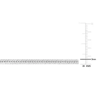 2 Piece Set of 3mm Herringbone Necklace & Bracelet in Sterling Silver - 18" & 7.5"