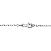 Lab Created Created White Sapphire Necklace in Sterling Silver, 17"