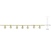 Lab Created Created White Sapphire Necklace in Yellow Plated Sterling Silver, 16"+2"ext.