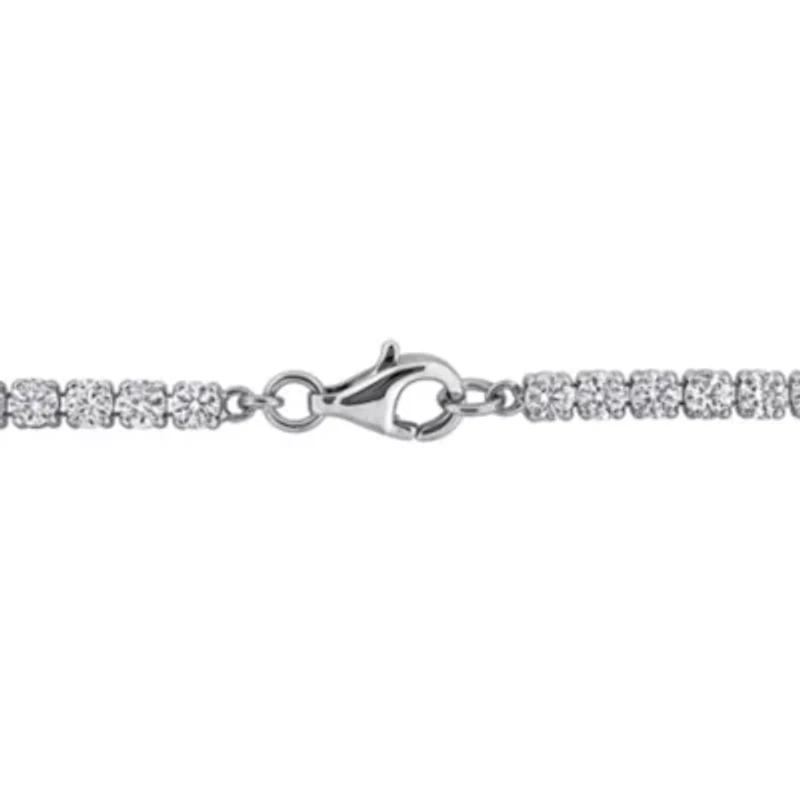 Lab Created Created Emerald, Ruby, Blue, Pink & White Sapphire Bracelet in Sterling Silver, 7.25"