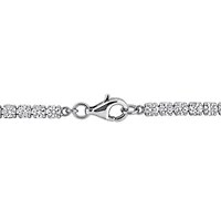Lab Created Created Emerald, Ruby, Blue, Pink & White Sapphire Bracelet in Sterling Silver, 7.25"