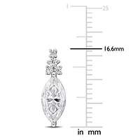 Lab Created Created White Moissanite Stud Earrings in Sterling Silver