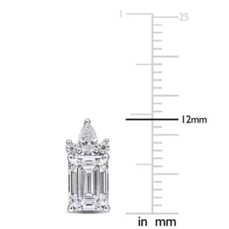Lab Created Created White Moissanite Stud Earrings in Sterling Silver