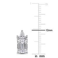 Lab Created Created White Moissanite Stud Earrings in Sterling Silver