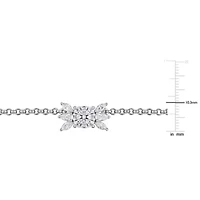 Lab Created Created White Moissanite Necklace in Sterling Silver, 17"