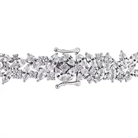 Lab Created Created White Sapphire Bracelet in Sterling Silver, 7"