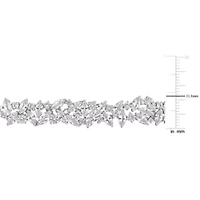 Lab Created Created White Sapphire Bracelet in Sterling Silver, 7"