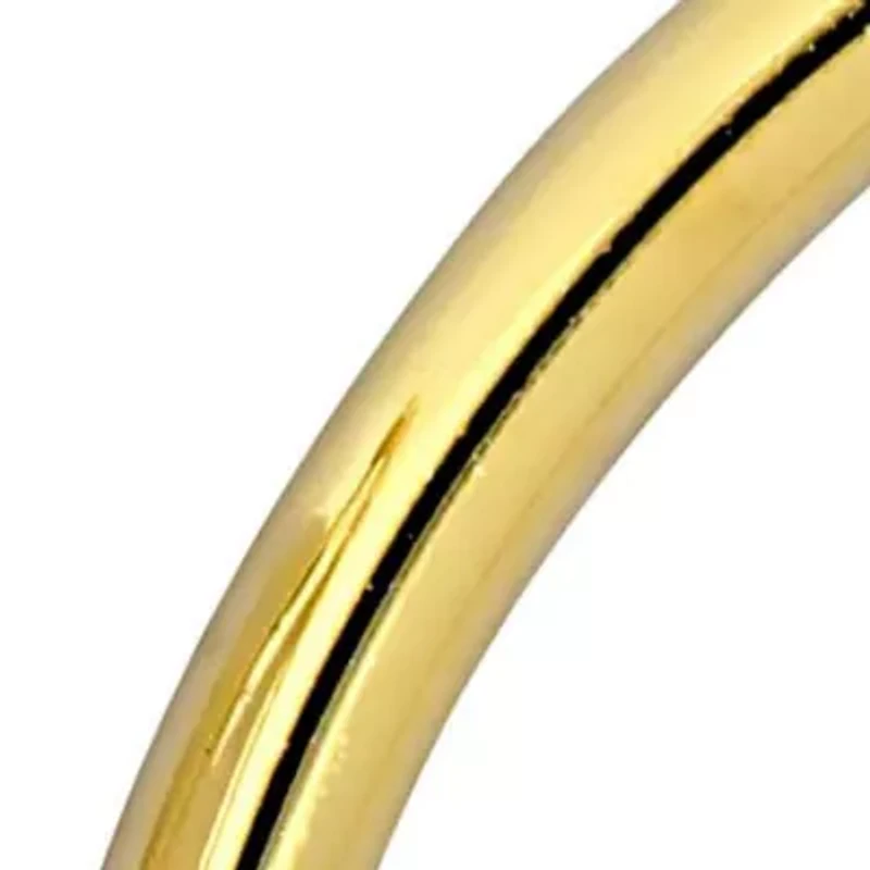 32mm Round Hoop Earrings in Yellow Plated Sterling SIlver