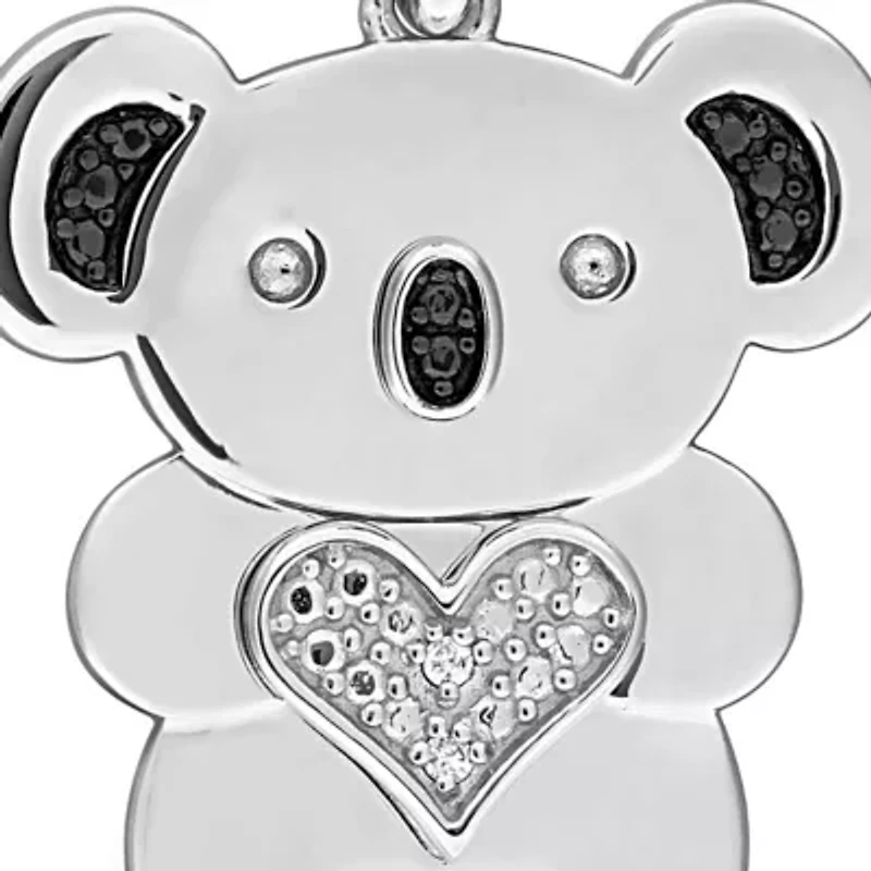 Diamond Pendant With Chain in Sterling Silver-18"