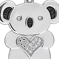 Diamond Pendant With Chain in Sterling Silver-18"