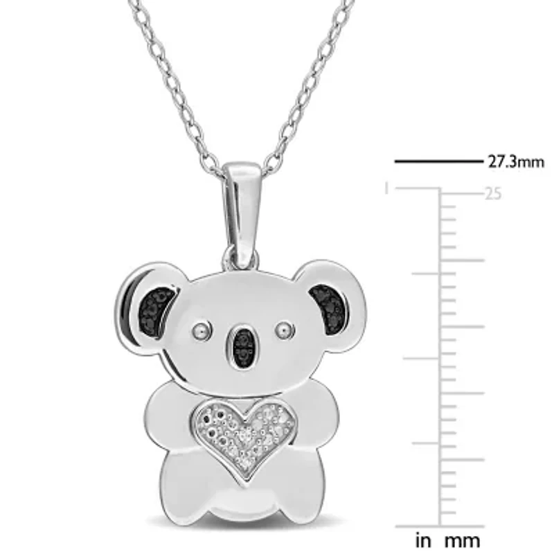 Diamond Pendant With Chain in Sterling Silver-18"