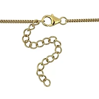 Compressed Light Blue Turquoise Necklace in Yellow Plated Sterling Silver-18"+2" ext.