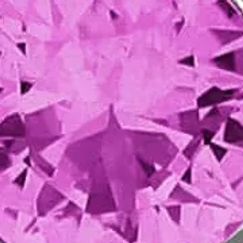 Lab Created Created Pink Sapphire & Created White Sapphire Necklace in Sterling Silver, 16"+2"ext