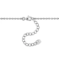 Lab Created Created Pink Sapphire & Created White Sapphire Necklace in Sterling Silver, 16"+2"ext