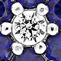 Lab Created Created Blue Sapphire & Created White Sapphire Necklace in Sterling Silver, 18"