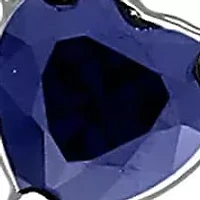 Lab Created Created Blue Sapphire & Created White Sapphire Necklace in Sterling Silver, 16"