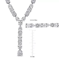 Lab Created 2-Piece Set of Created White Sapphire Lariat Necklace & Bracelet in Sterling Silver - 16 in + 7 in