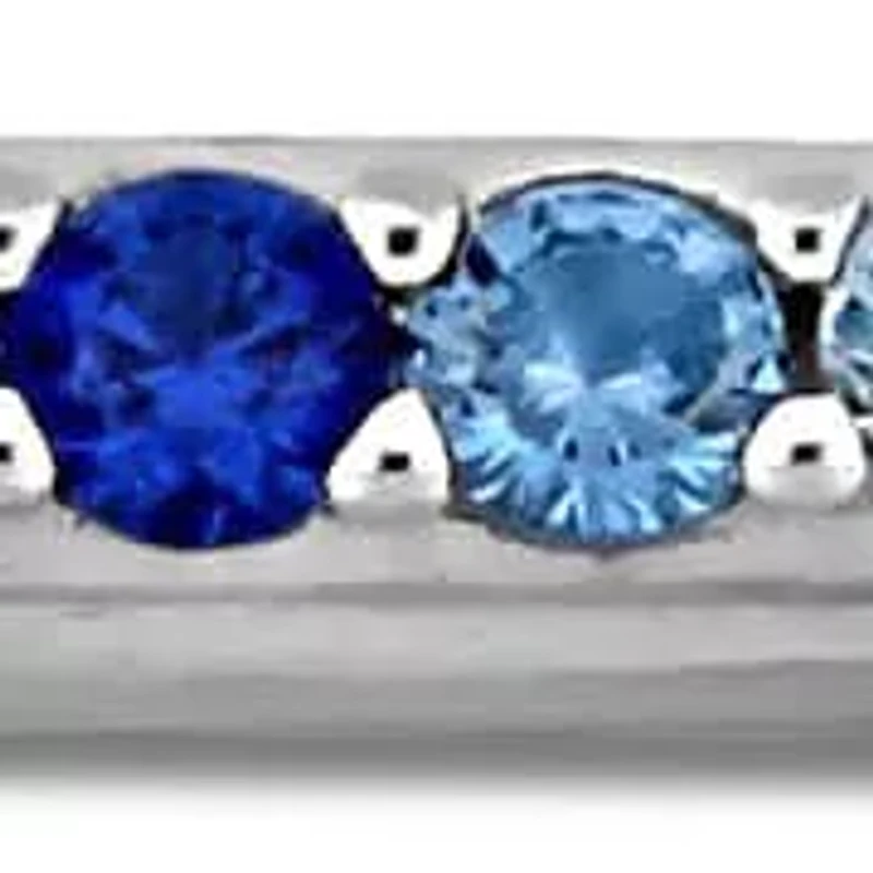 Lab Created 2-Piece Set of Multi-Gem Link Necklace & Bracelet in Sterling Silver - 18 in + 2 ext. | 7 in + 1 ext.