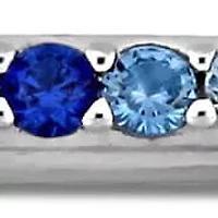 Lab Created 2-Piece Set of Multi-Gem Link Necklace & Bracelet in Sterling Silver - 18 in + 2 ext. | 7 in + 1 ext.