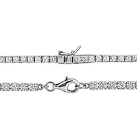 Lab Created 2-Piece Set of Multi-Created Gemstone Station Necklace & Bracelet in Sterling Silver - 17 in + 7.25 in